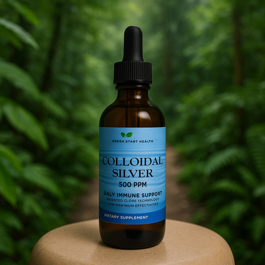 COLLOIDAL SILVER LIQUID-  Fresh Start Health –  500 PPM- Advanced Immune Support- 2 oz. (60 ml) Dropper