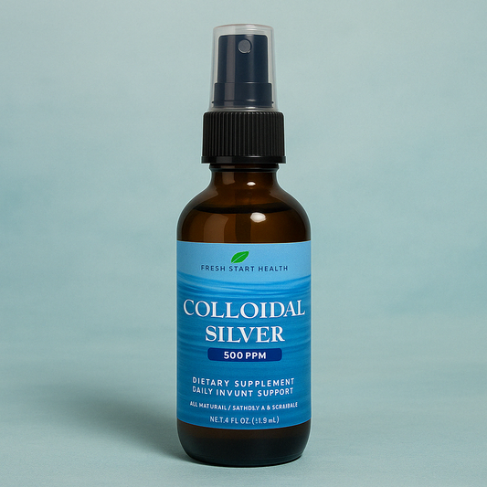 COLLOIDAL SILVER SPRAY- Fresh Start Health- 500 PPM- 4 oz. (118ml)_ Fine Mist